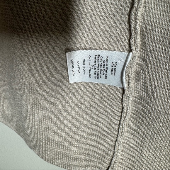 Cozy Talbots Beige/Blue Knit Sweater Blazer Sz. L - Picture 4 of 5